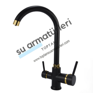 Siyah Gold Detaylı Arıtmalı Batarya Arıtmalı Evye Bataryası